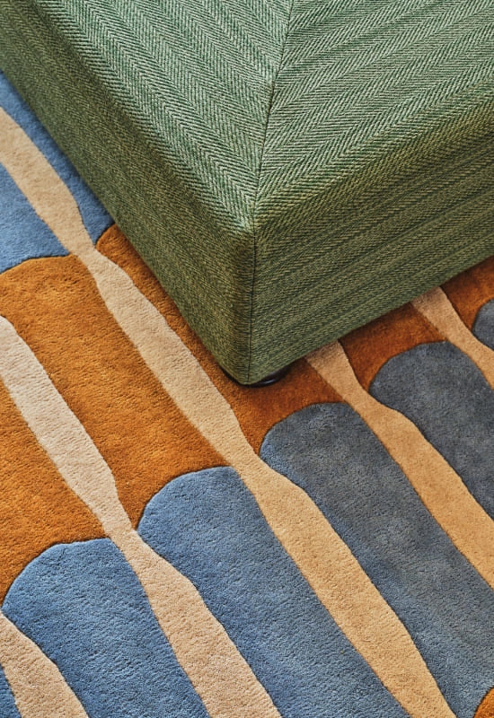 Alice Crawley Bamboo Forrest Blue Sample