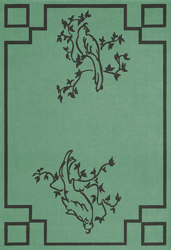 Chinoiserie Parrot Green Sample