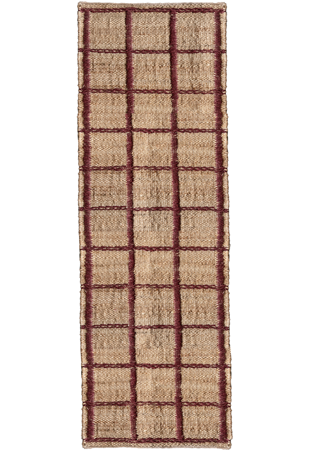 Strata Braided Jute Burgundy