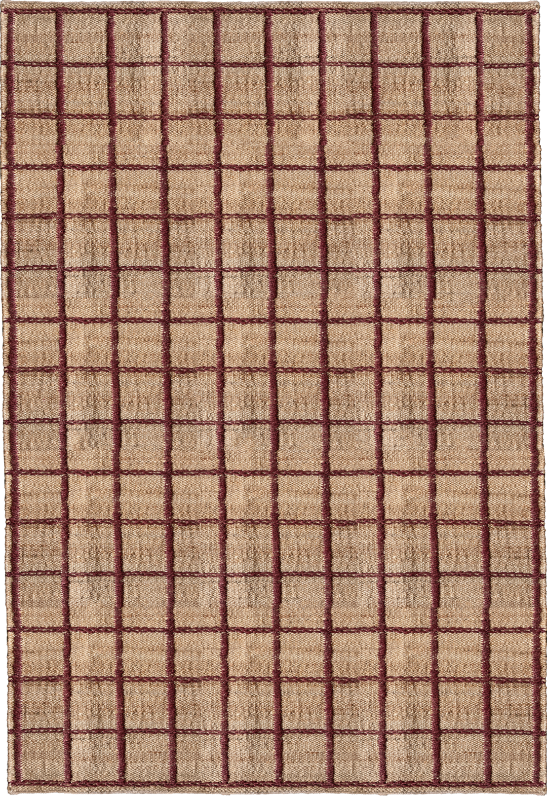 Strata Braided Jute Burgundy