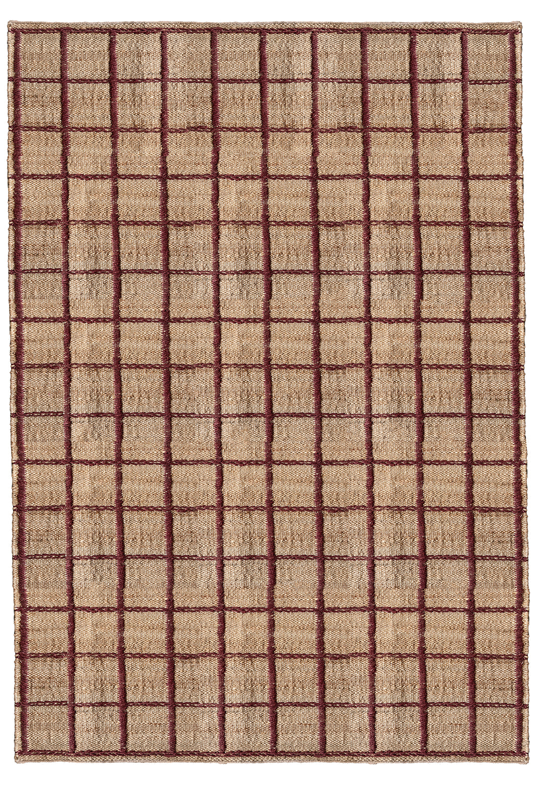 Strata Braided Jute Burgundy Sample