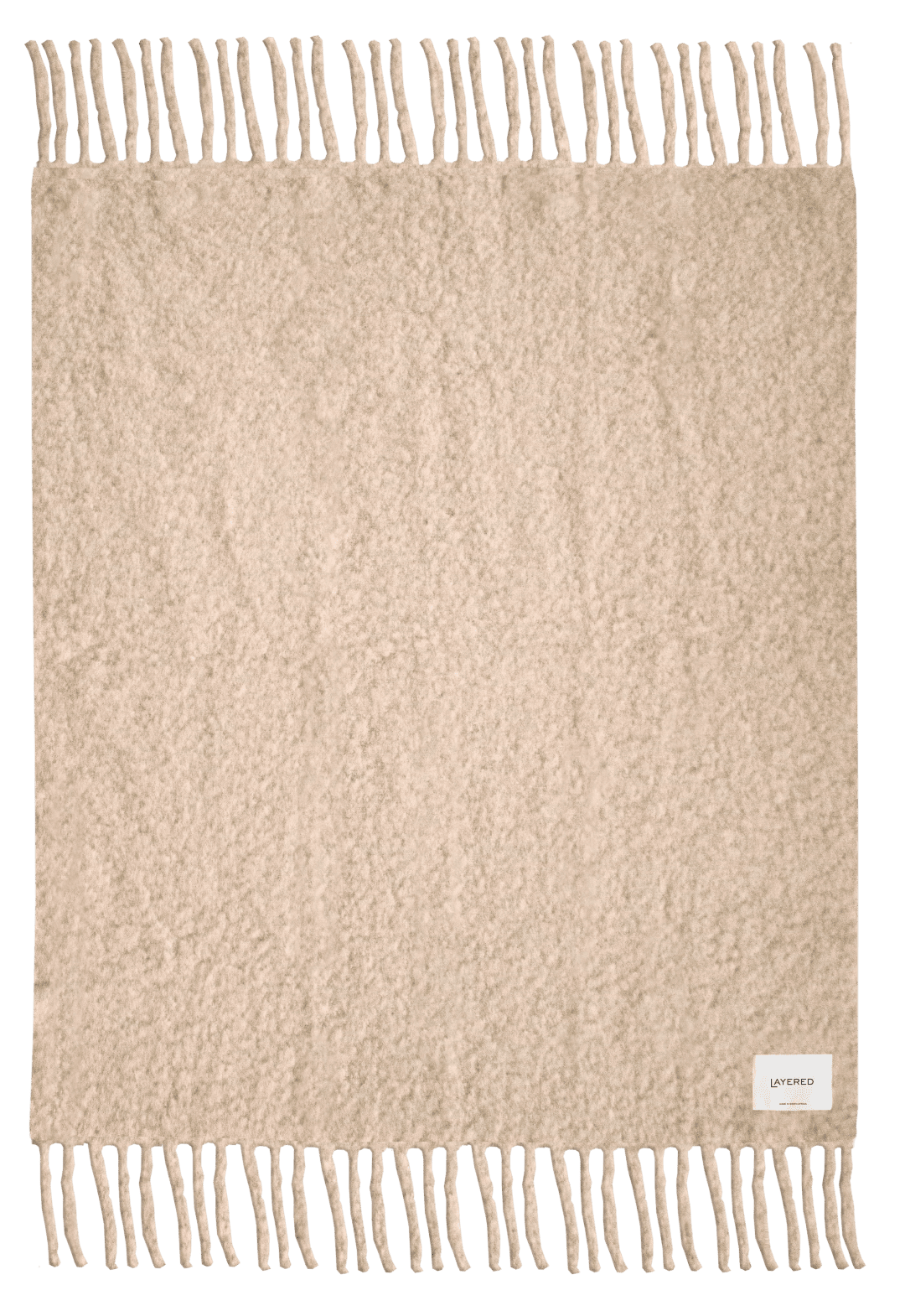 Chunky Mohair Blanket Oatmeal