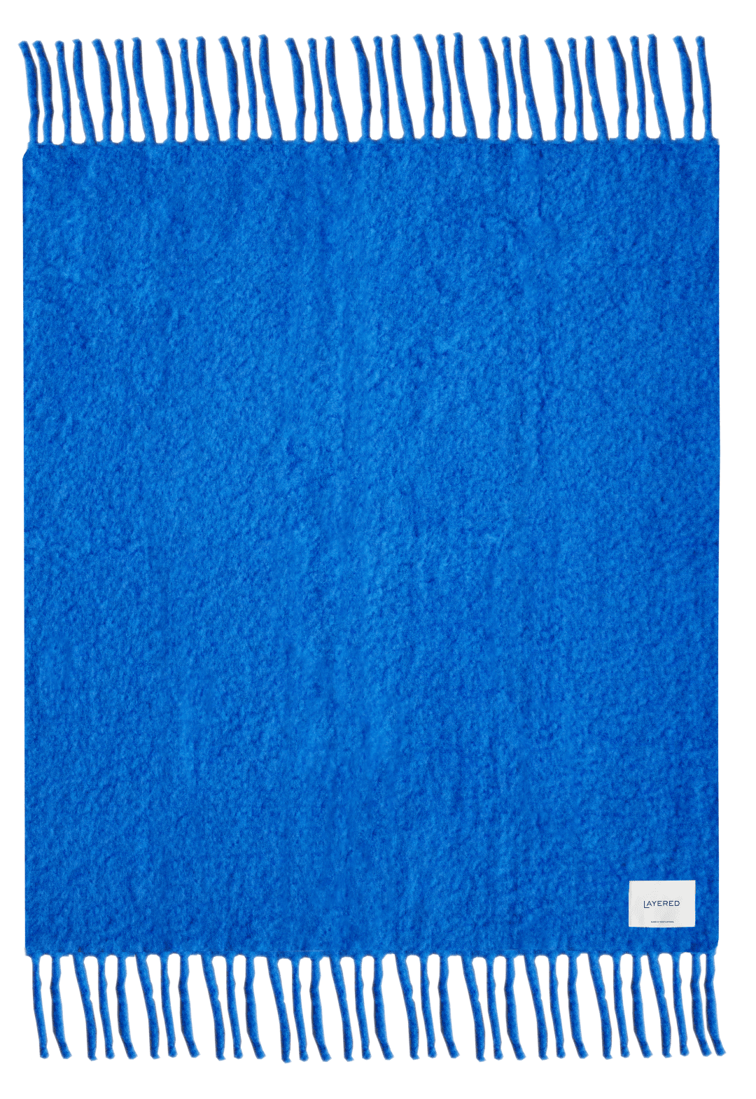 Chunky Mohair Blanket Cobolt Blue