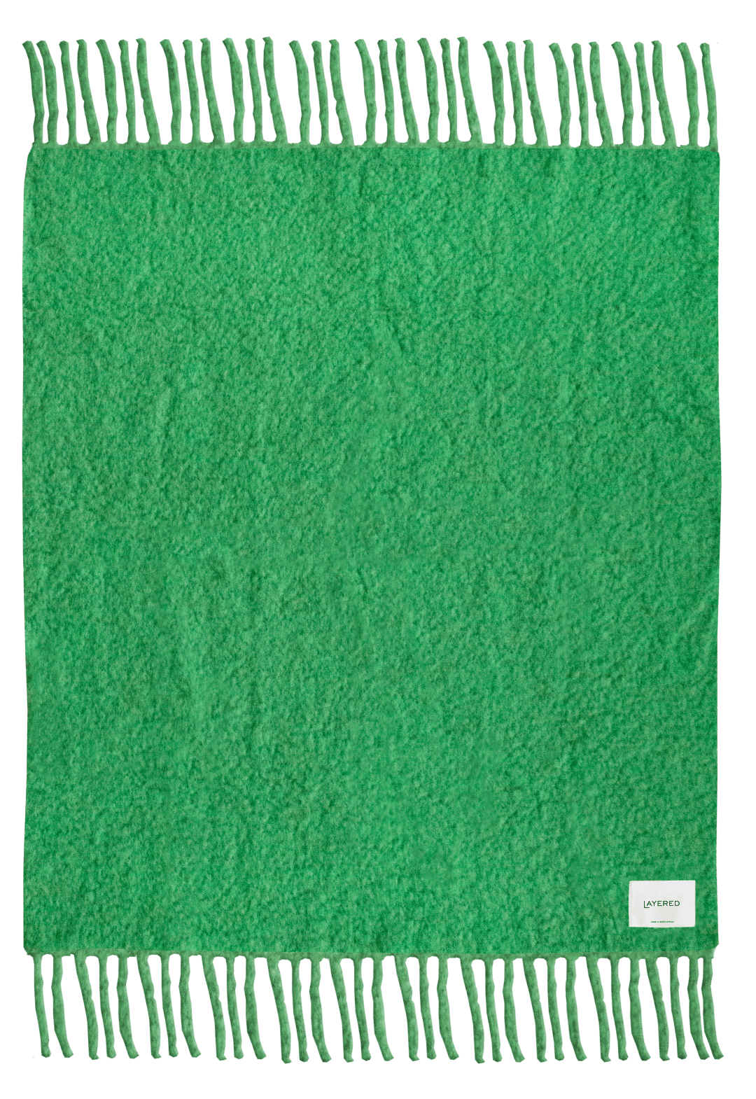Chunky Mohair Blanket Grass Green