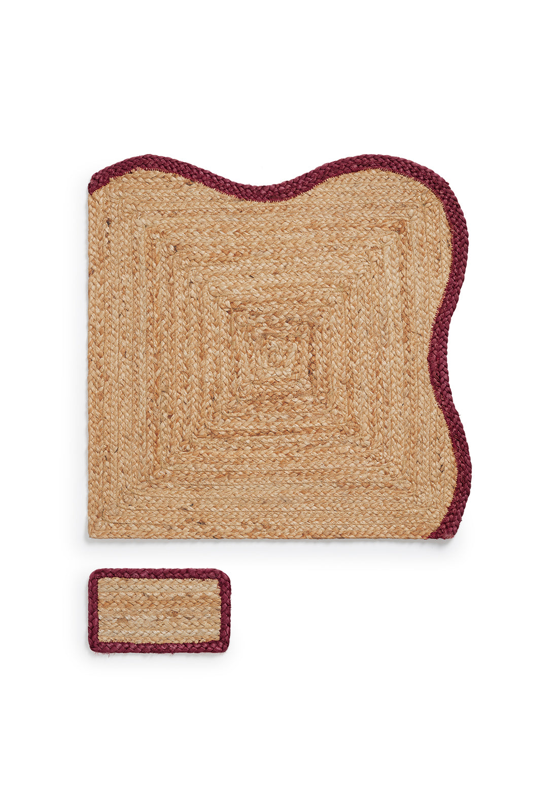 Scallop Jute Burgundy