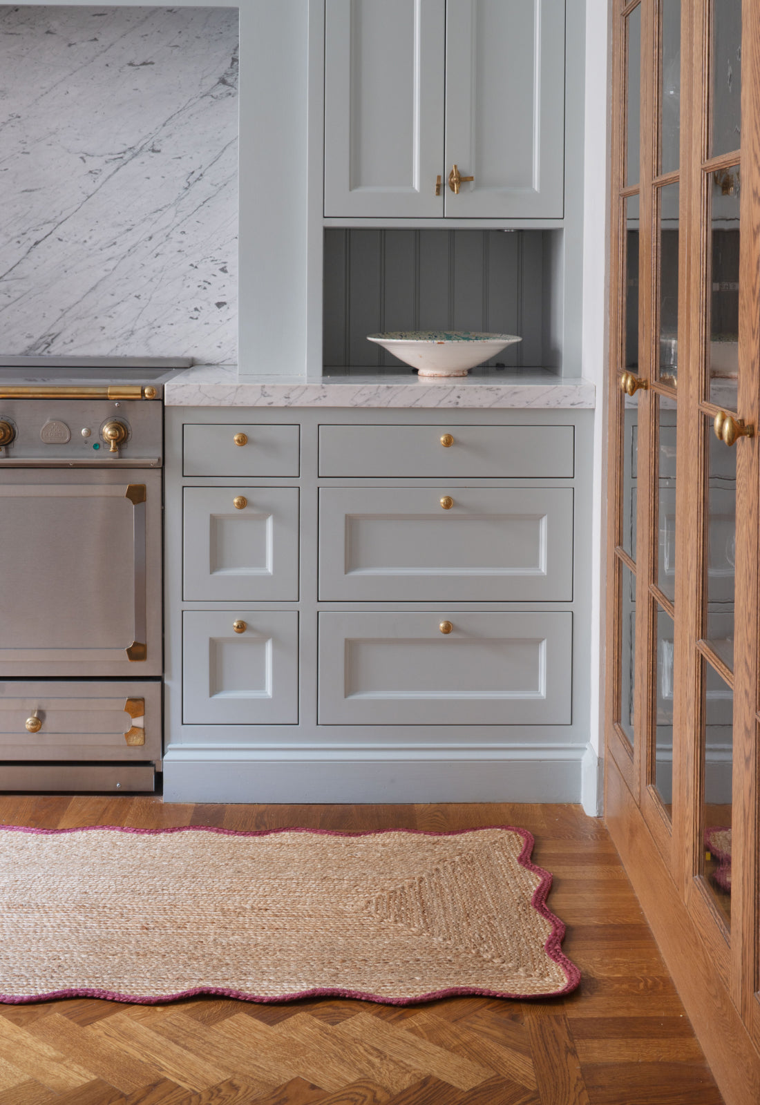 Scallop Jute Burgundy