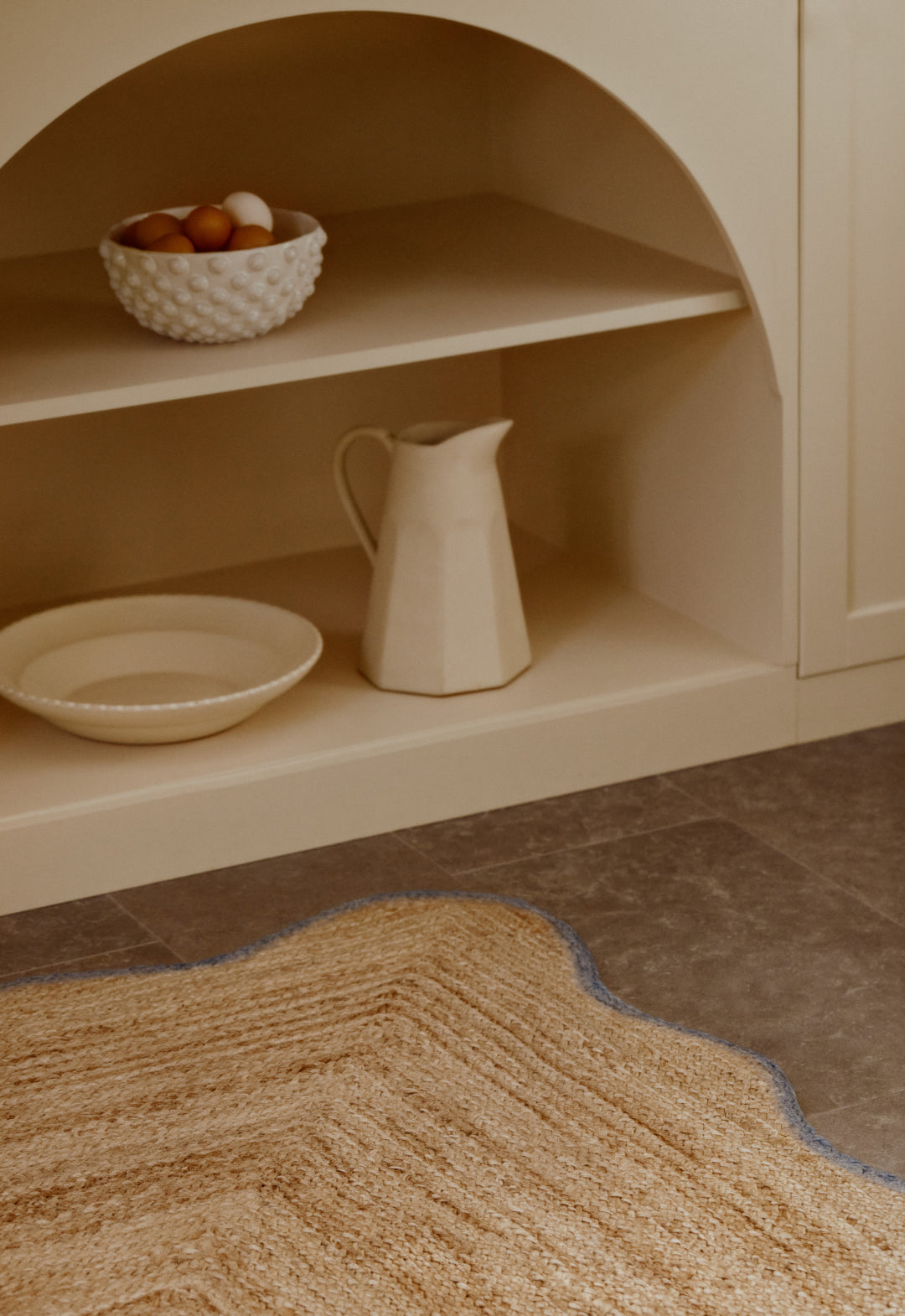 Scallop Jute Misty Blue