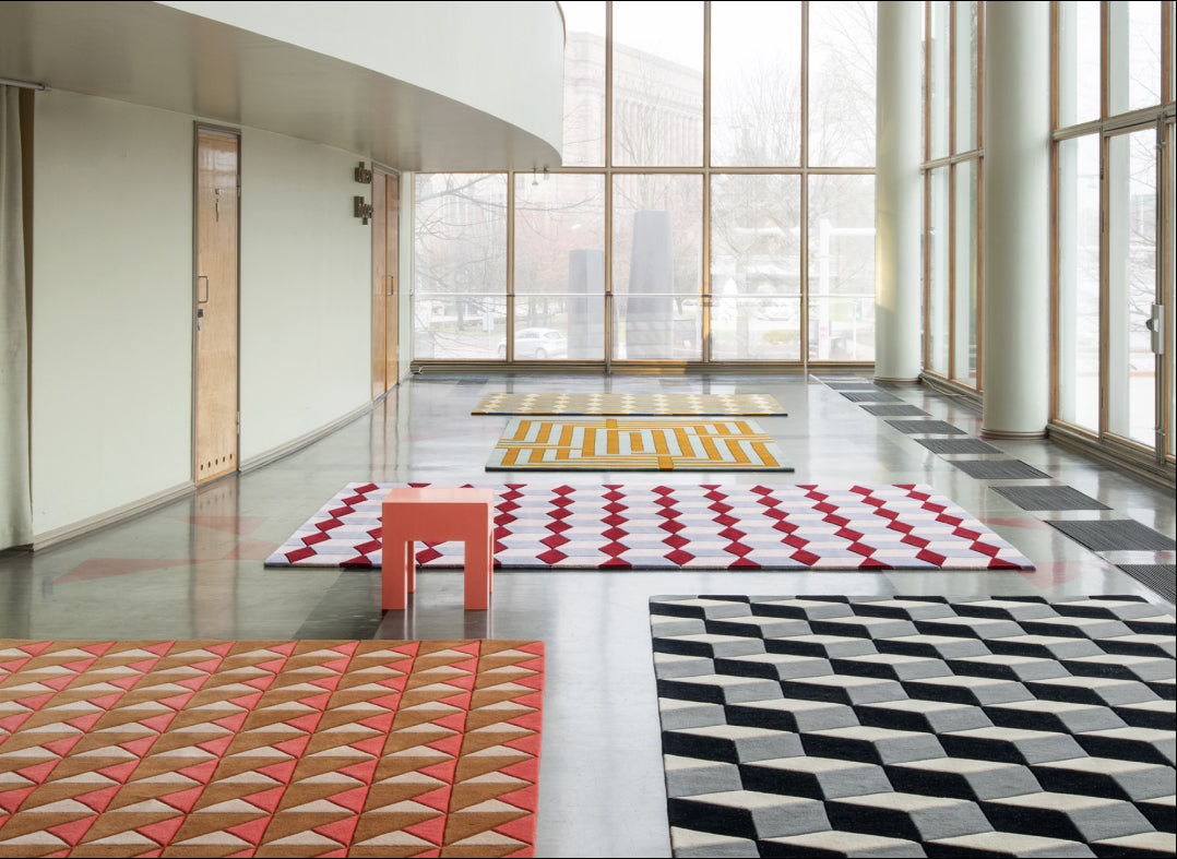 Tekla Frame Wool Rug Mullberry Sky | Rugs | Layered