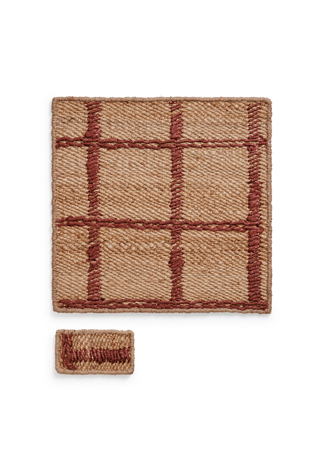 Strata Braided Jute Burgundy
